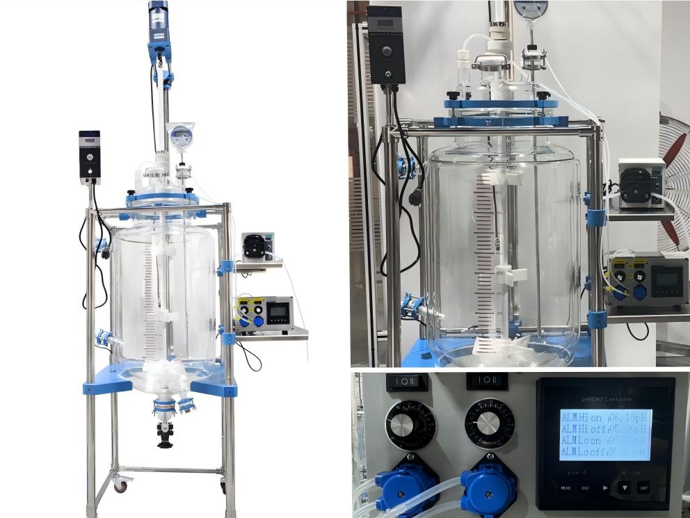 100L Jacketed Glass Reactor with PH Control And Peristaltic Pump