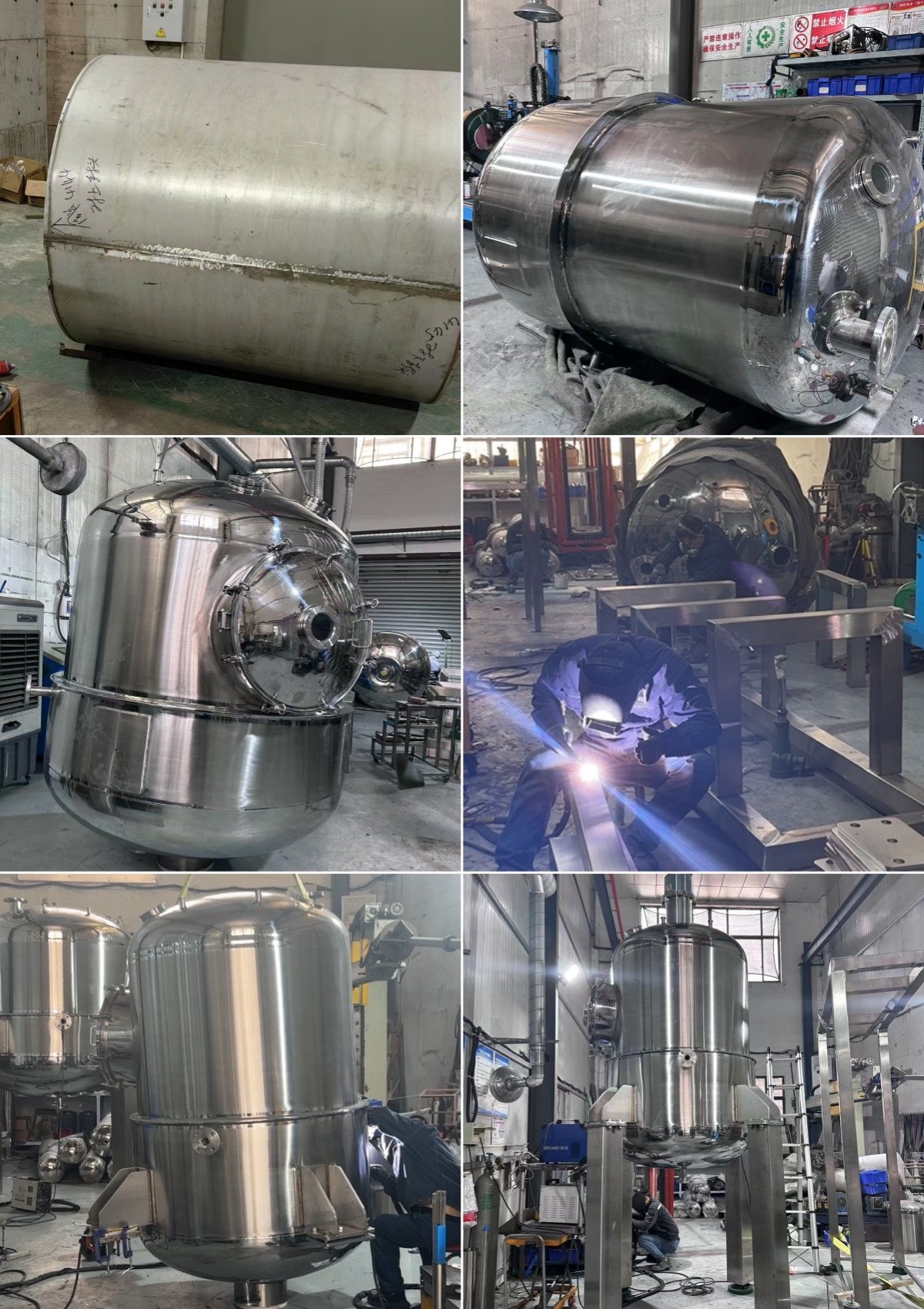 Building Up The 2000L Stainless Steel Vacuum Evaporator/Concentrator