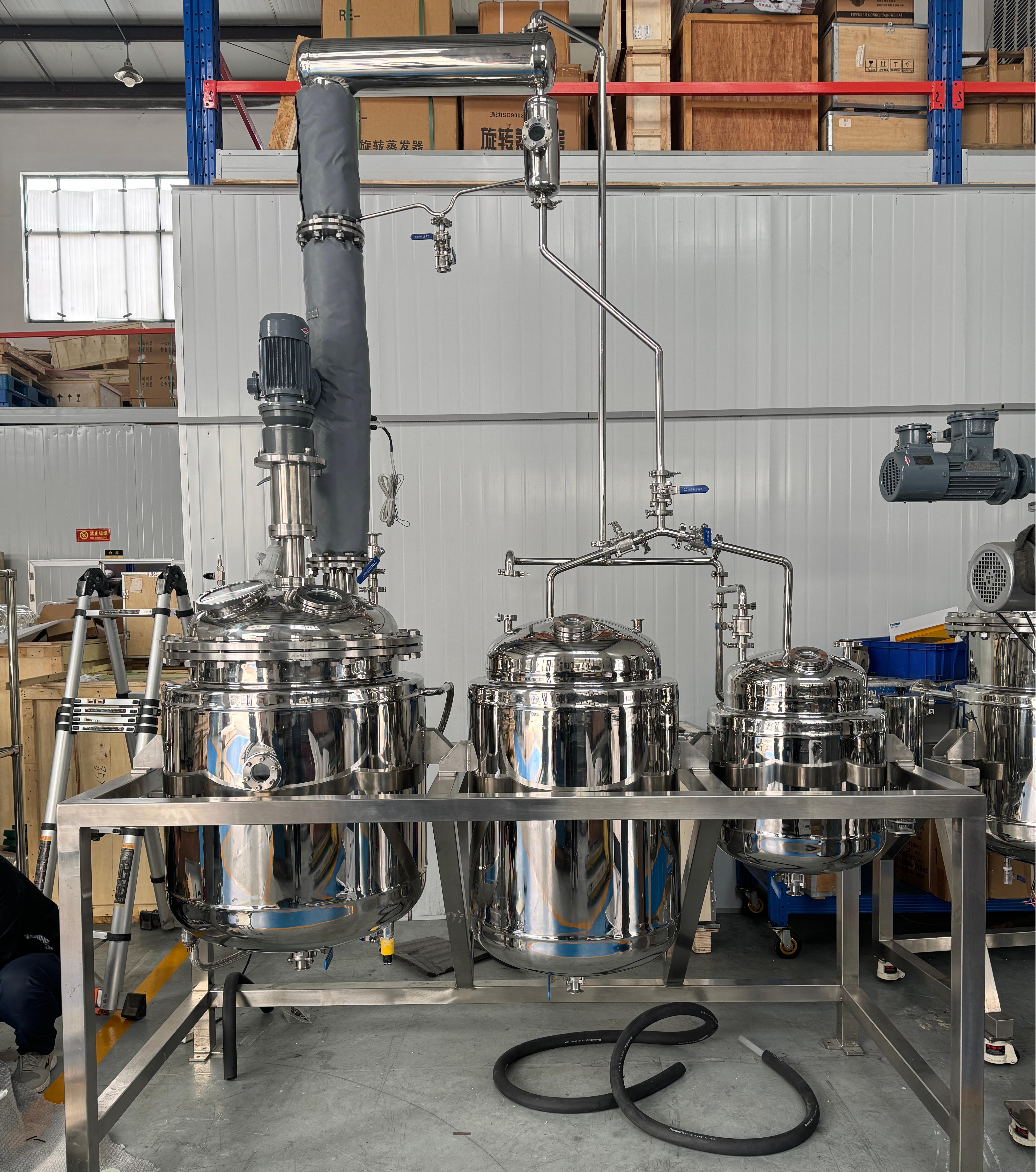 200L Stainless Steel Fractional Distillation Equipment with Magnetic Sealing