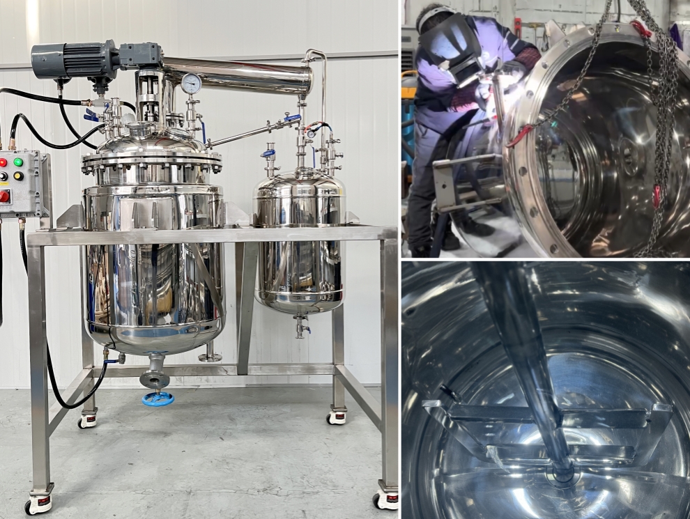 250L Explosion Proof Stainless Steel Jacketed Reactor Ship to Canada Client