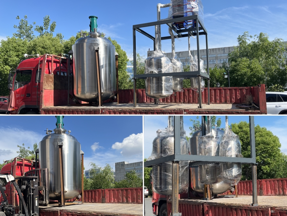 3000L Stainless Steel Concentration Reactor with Plate Heat Exchange Condenser Successfully Shipped!