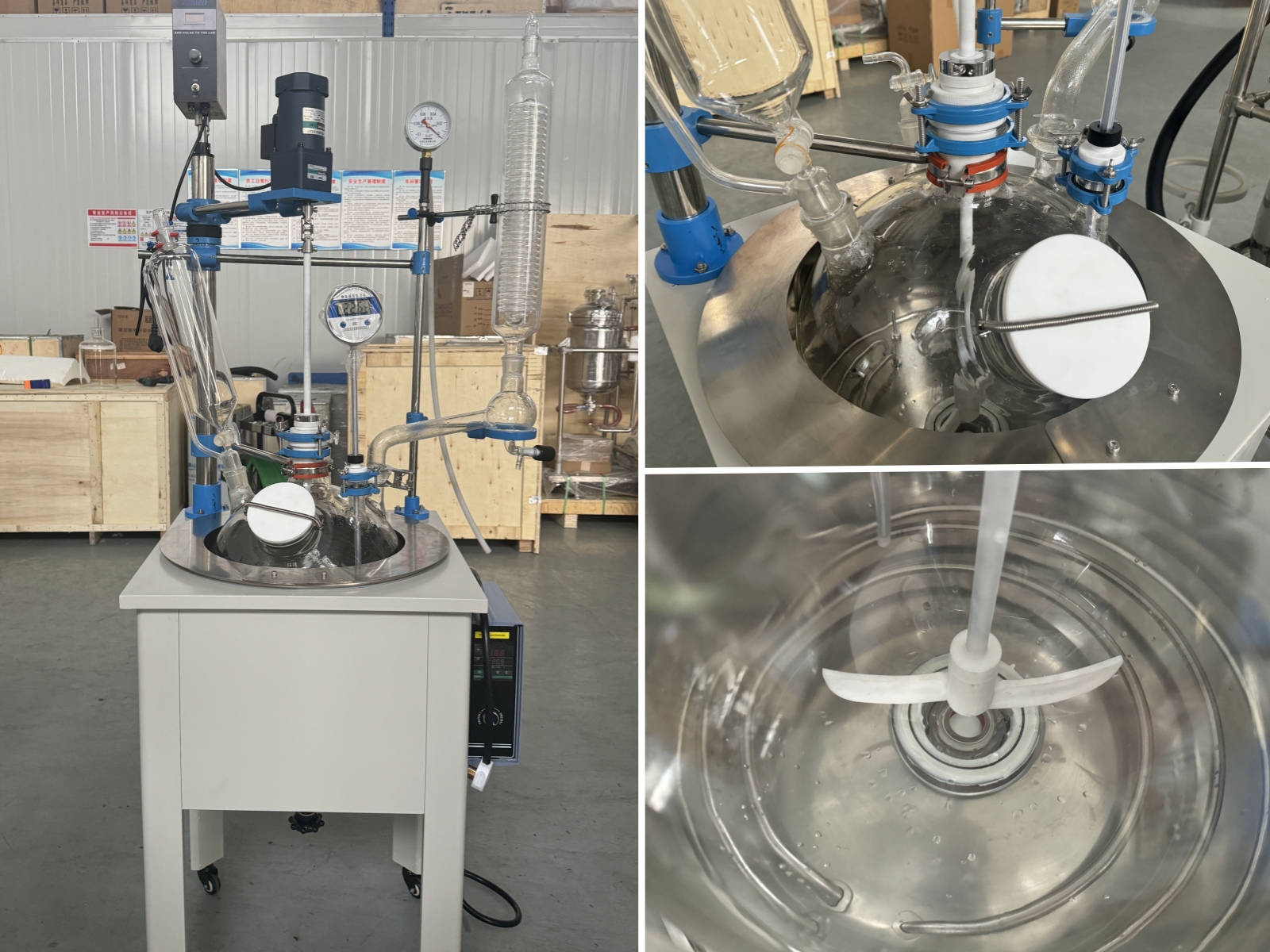 30L Single-Layer(Non-Jacketed) Glass Reactor Is Ready To Ship To UK After Quality And Function Testing