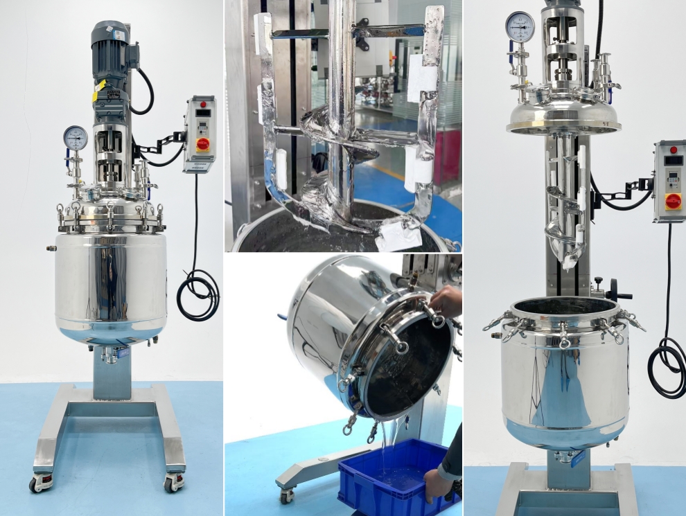 50L Jacketed Stainless Steel Reactor Designed For High-Viscosity Materials