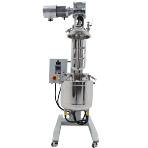 Reactor de acero inoxidable con camisa elevable y giratorio de 20 litros