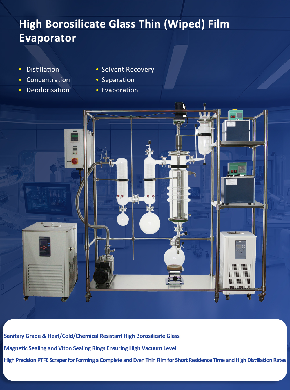 thin flim evaporator glass