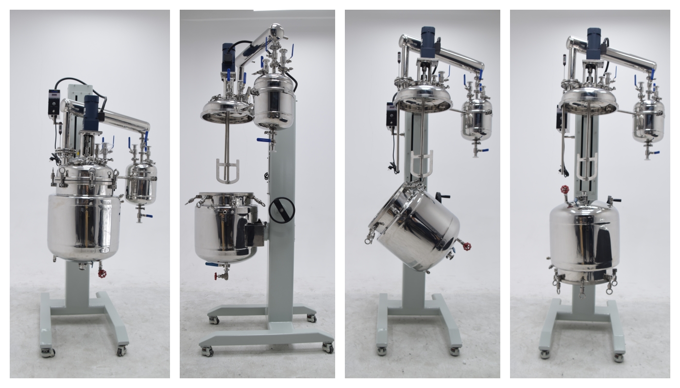 50L Manual Liftable And Rotatable Stainless Steel Jacketed Reactor